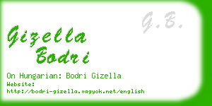 gizella bodri business card